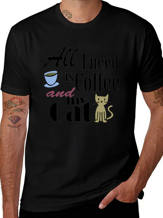 All I Need is Coffee and My Cat T-Shirt