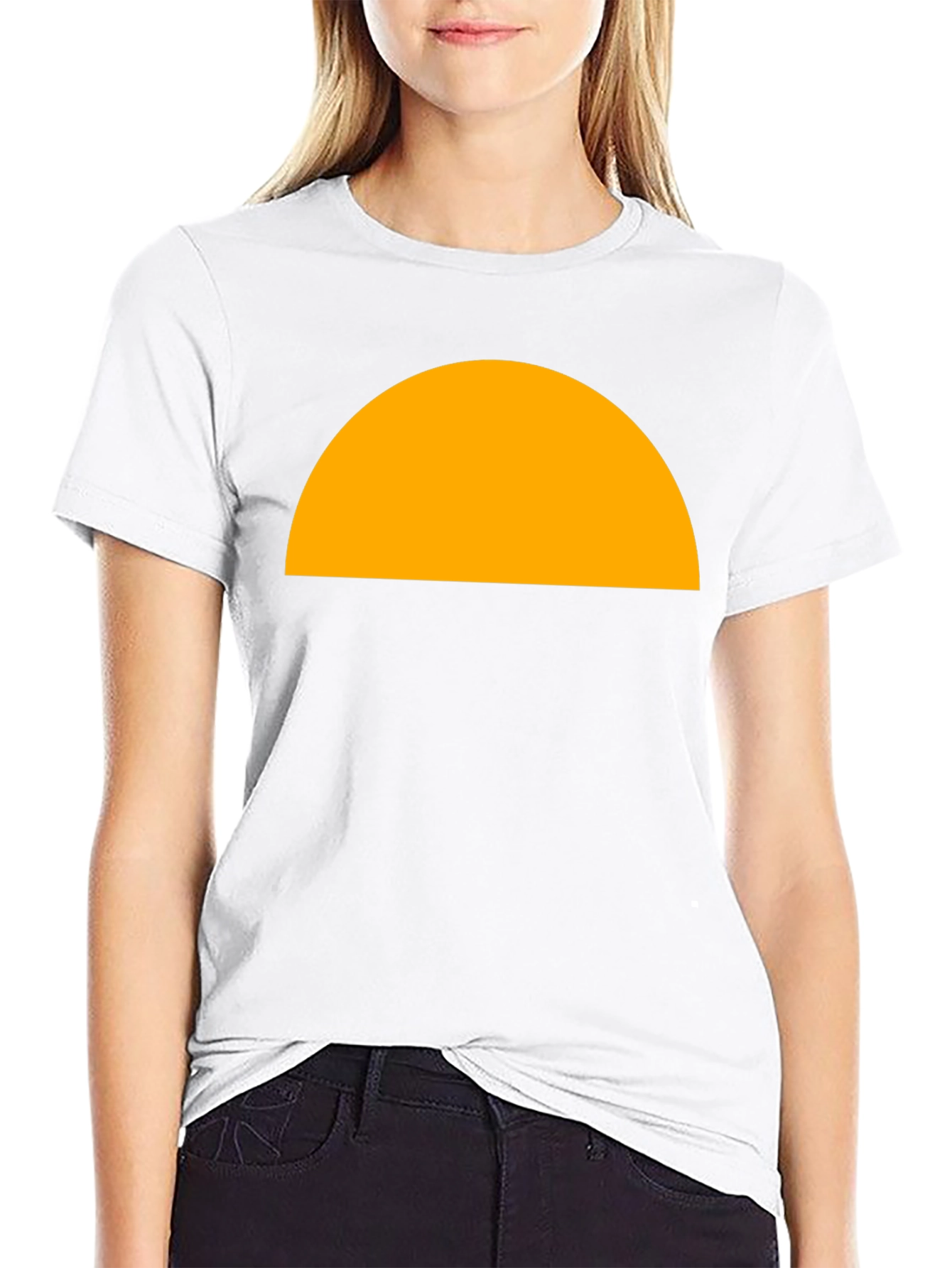 Abstract Graphic Tee - Half Circle Design