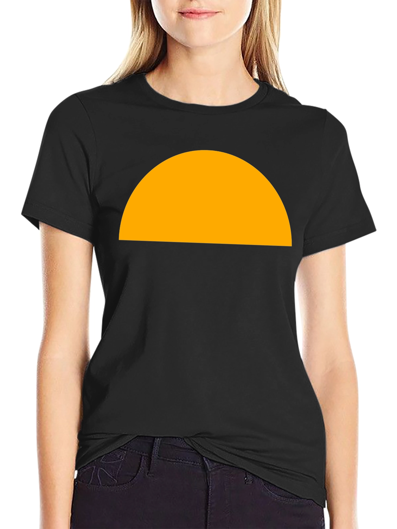 Abstract Graphic Tee - Half Circle Design