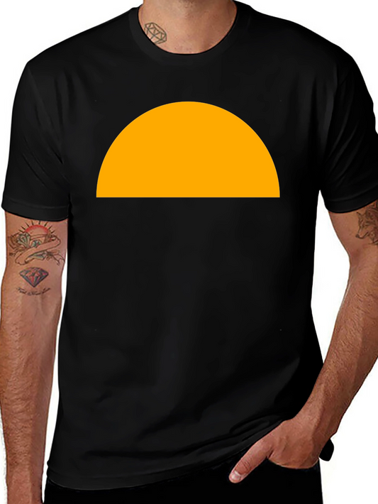Abstract Graphic Tee - Half Circle Design