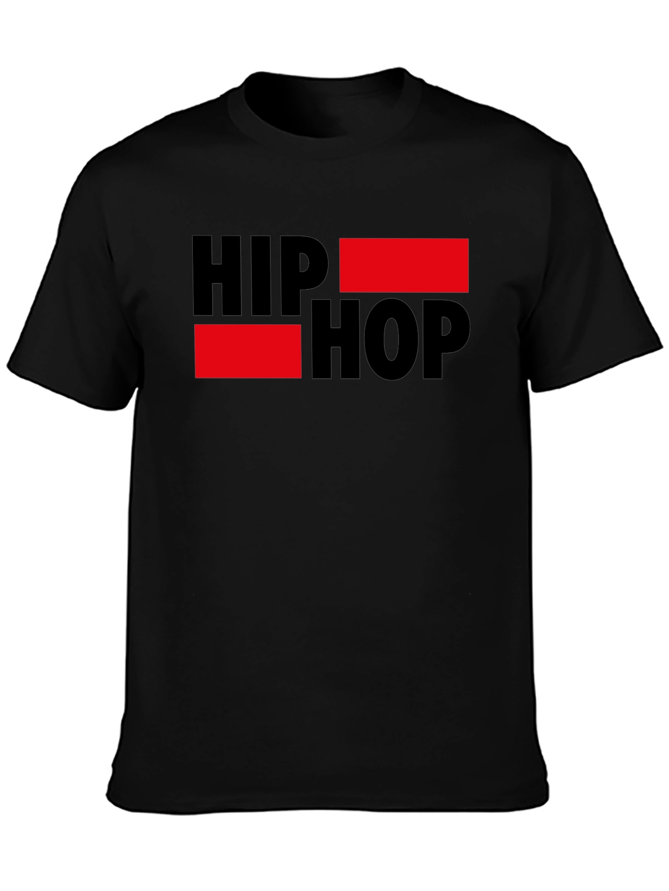 Hip Hop Graphic Tee - Black Short Sleeve