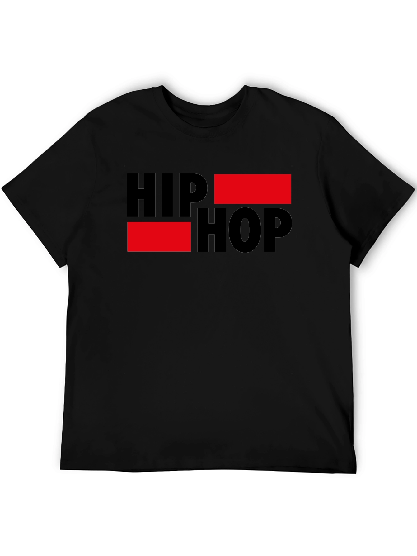 Hip Hop Graphic Tee - Black Short Sleeve