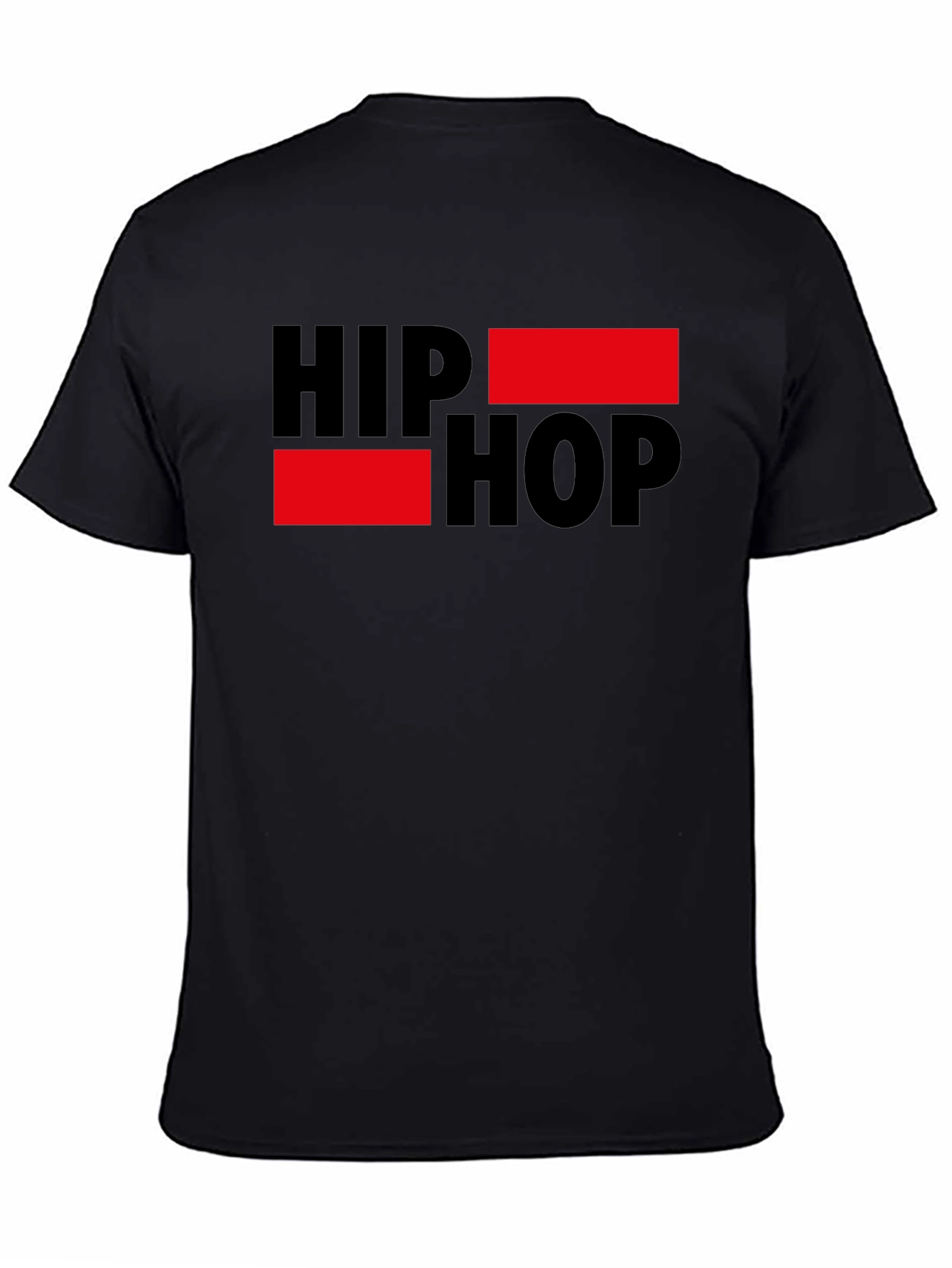 Hip Hop Graphic Tee - Black Short Sleeve