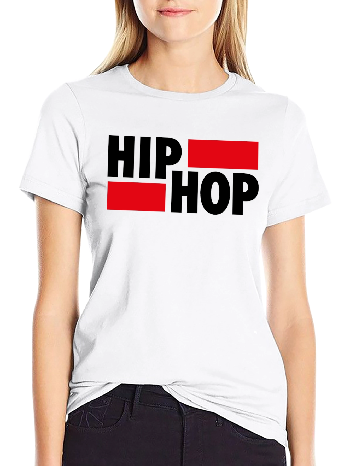 Hip Hop Graphic Tee - Black Short Sleeve