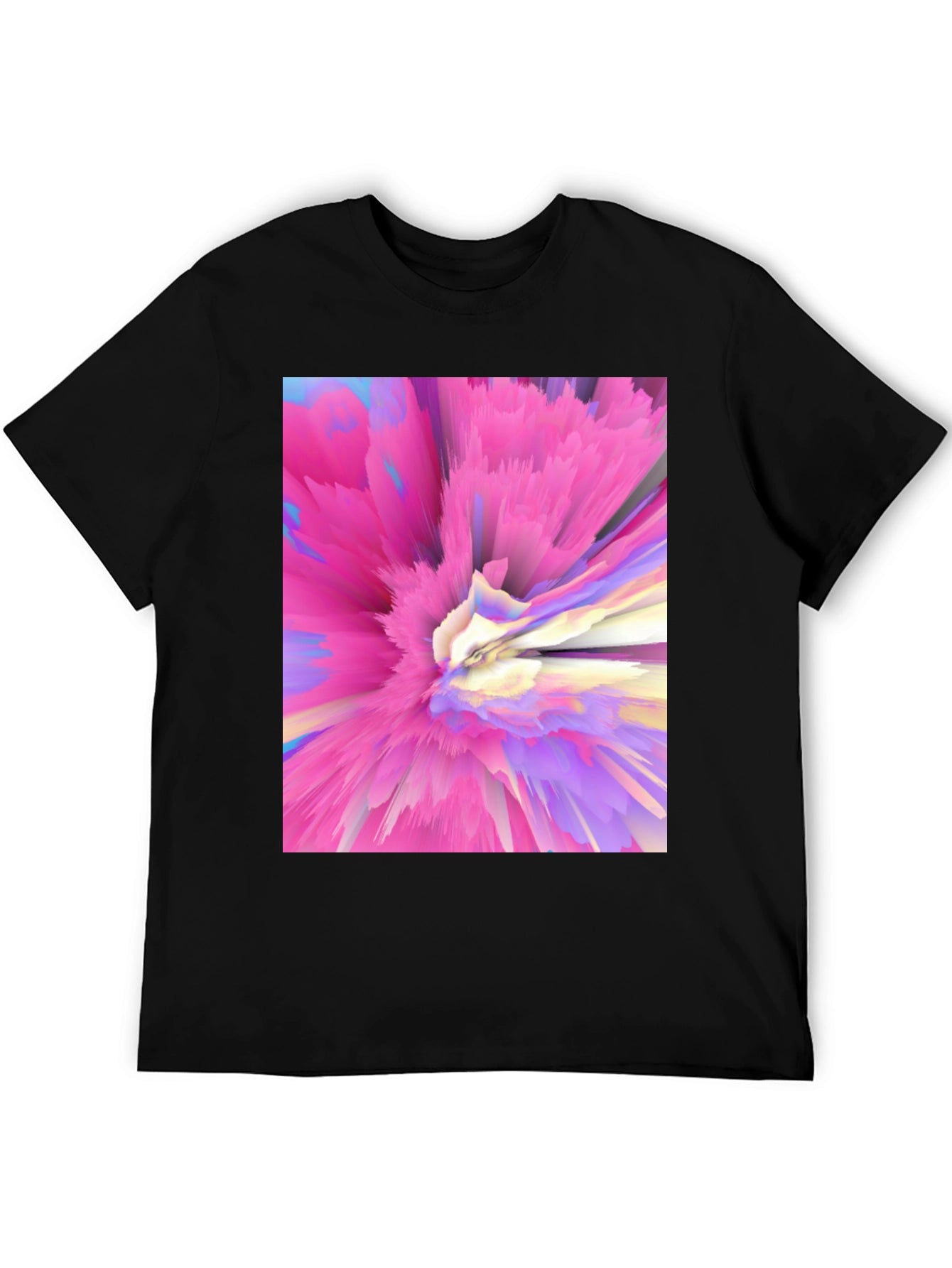 Abstract Pink Burst Graphic Tee