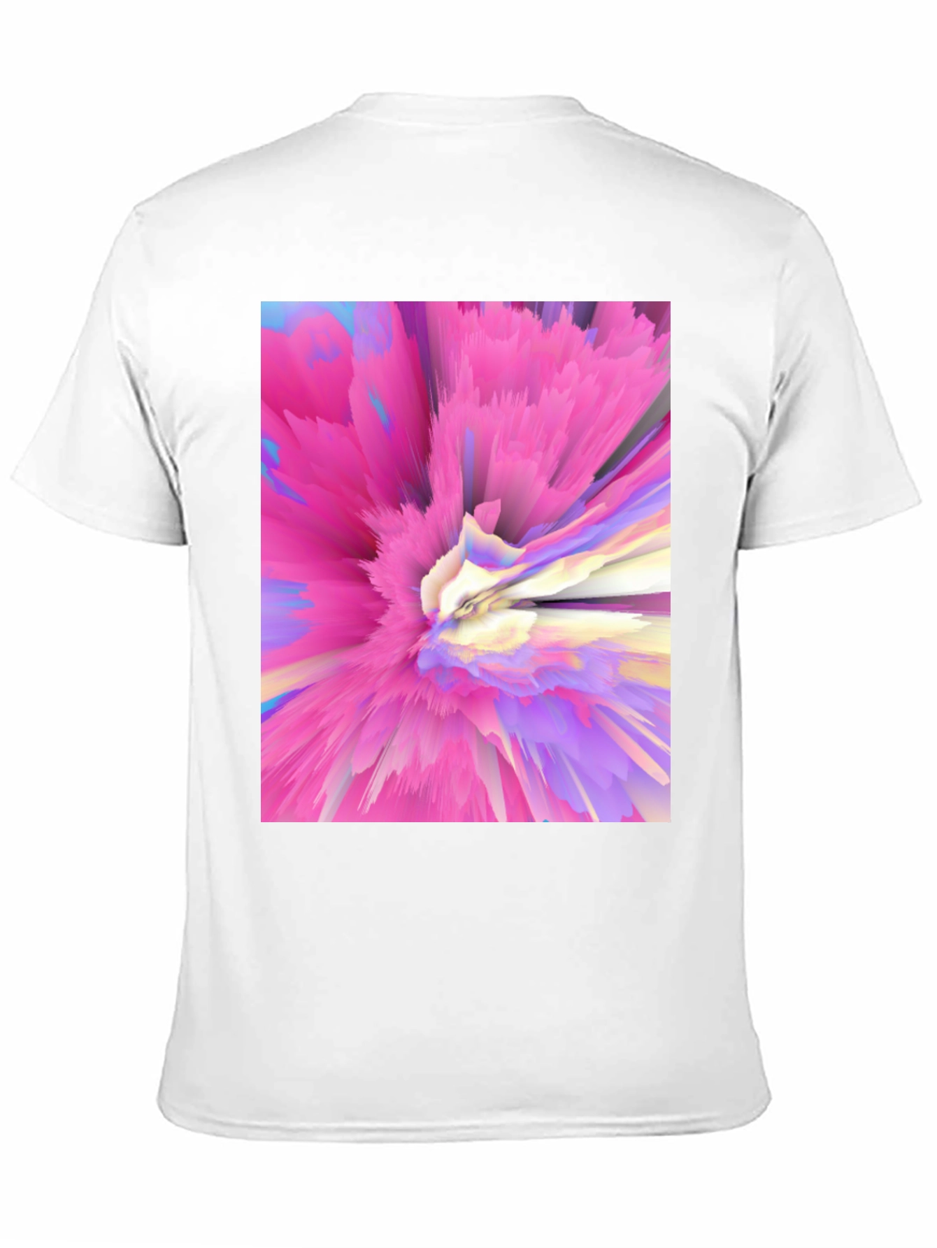 Abstract Pink Burst Graphic Tee