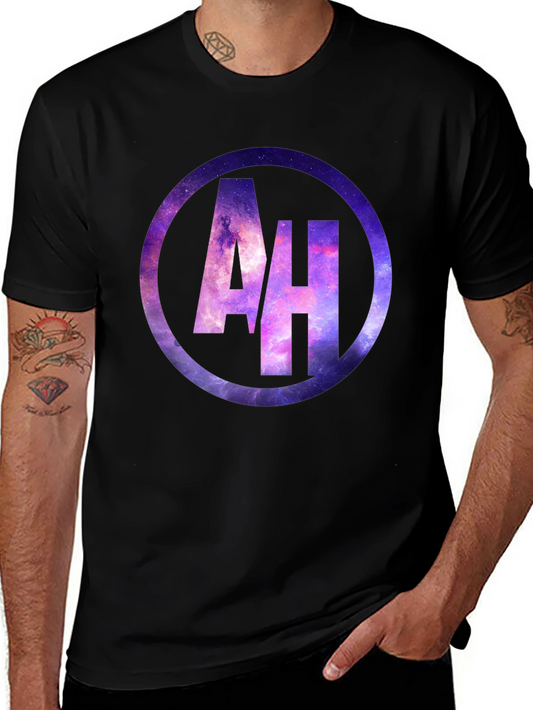 AH Galaxy Circle Graphic Black T-Shirt