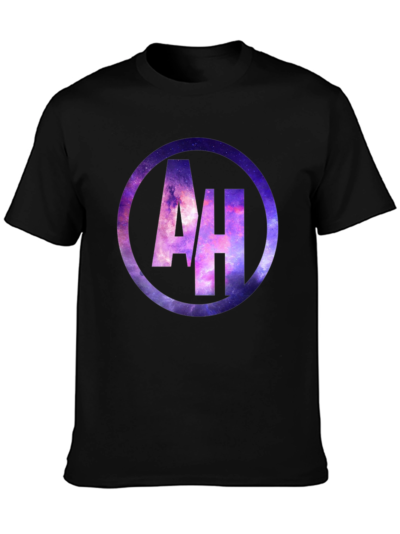 AH Galaxy Circle Graphic Black T-Shirt