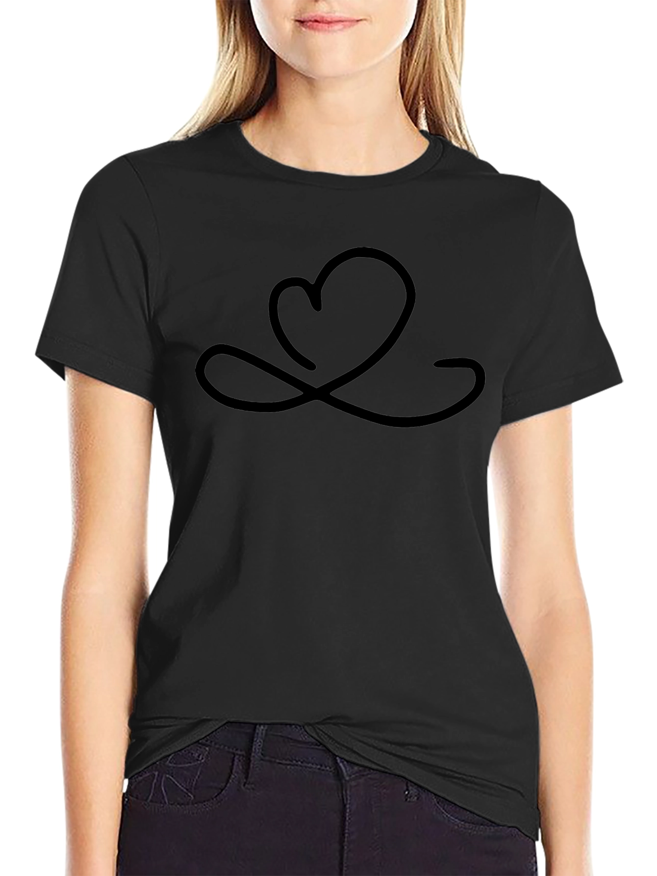 Heart Infinity Symbol Black Graphic Tee