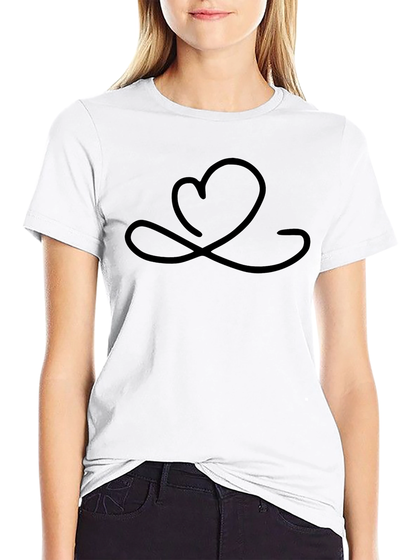 Heart Infinity Symbol Black Graphic Tee