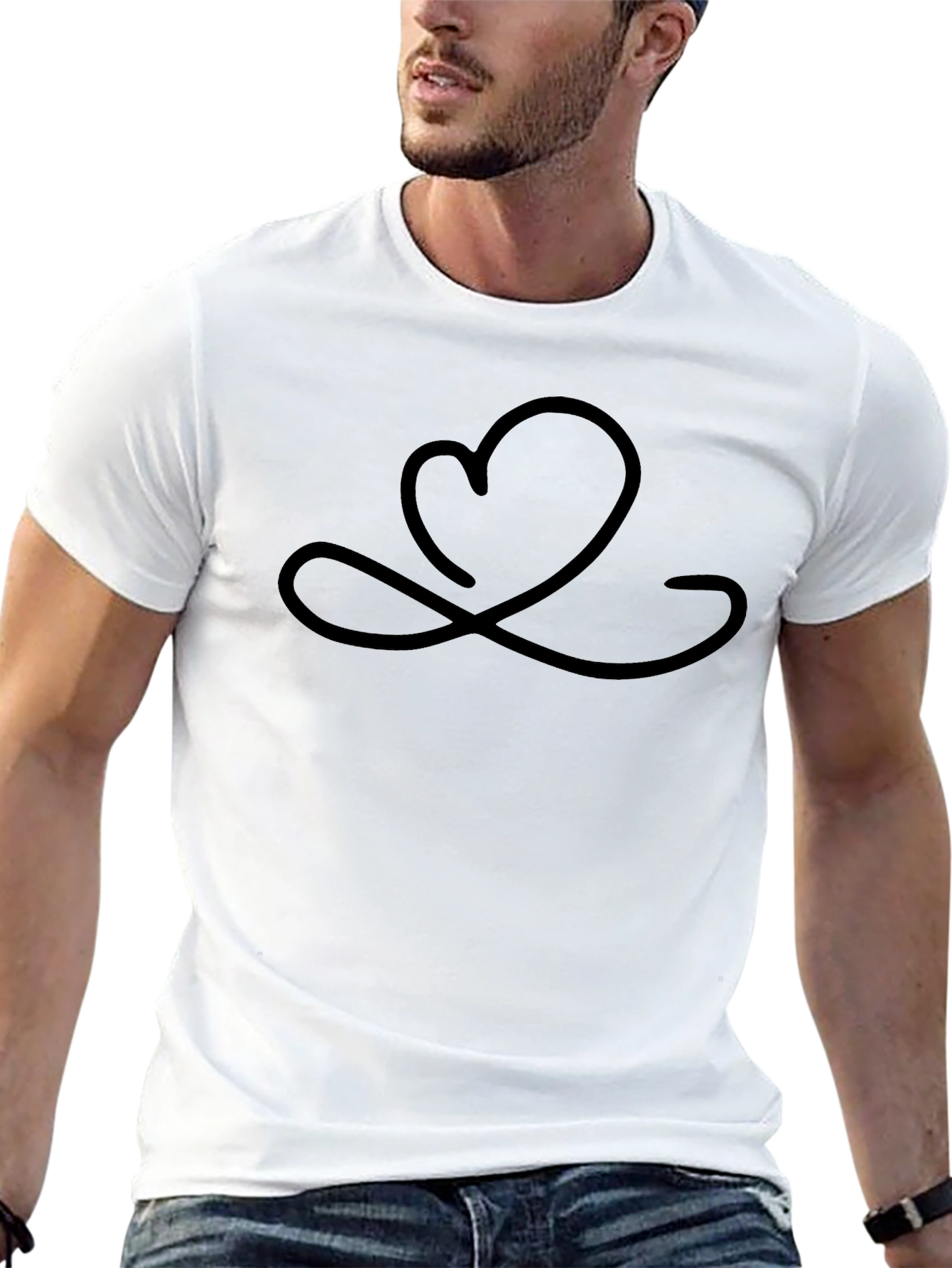 Heart Infinity Symbol Black Graphic Tee