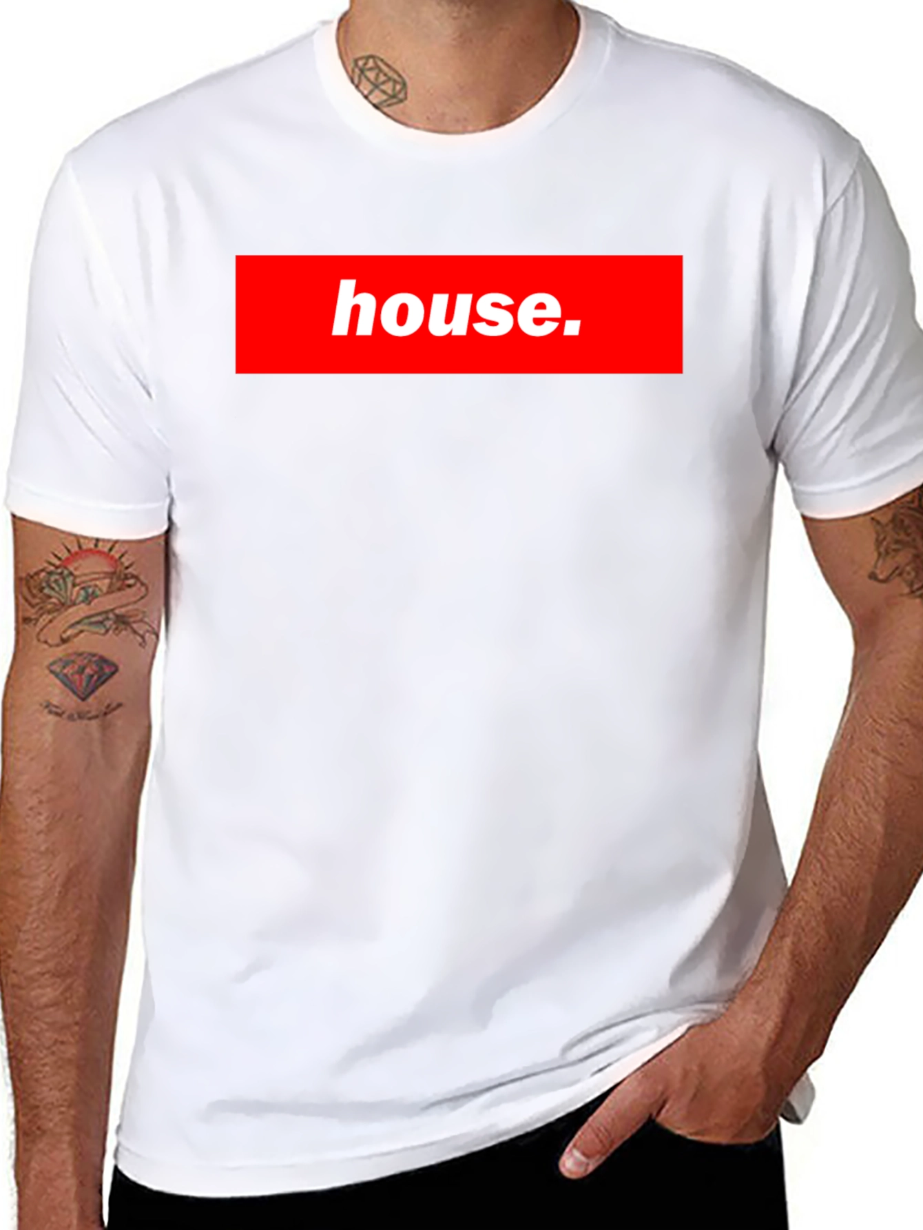 House Graphic Print Mens T-Shirt
