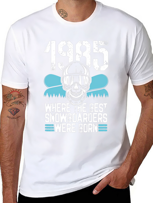 1985 Snowboarder T-Shirt - Skull & Goggles