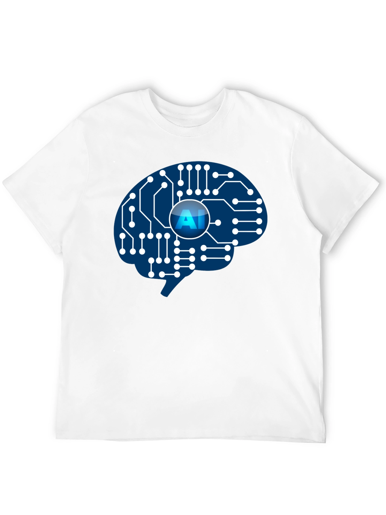 AI Brain Circuit T-Shirt - Smart Tech Design