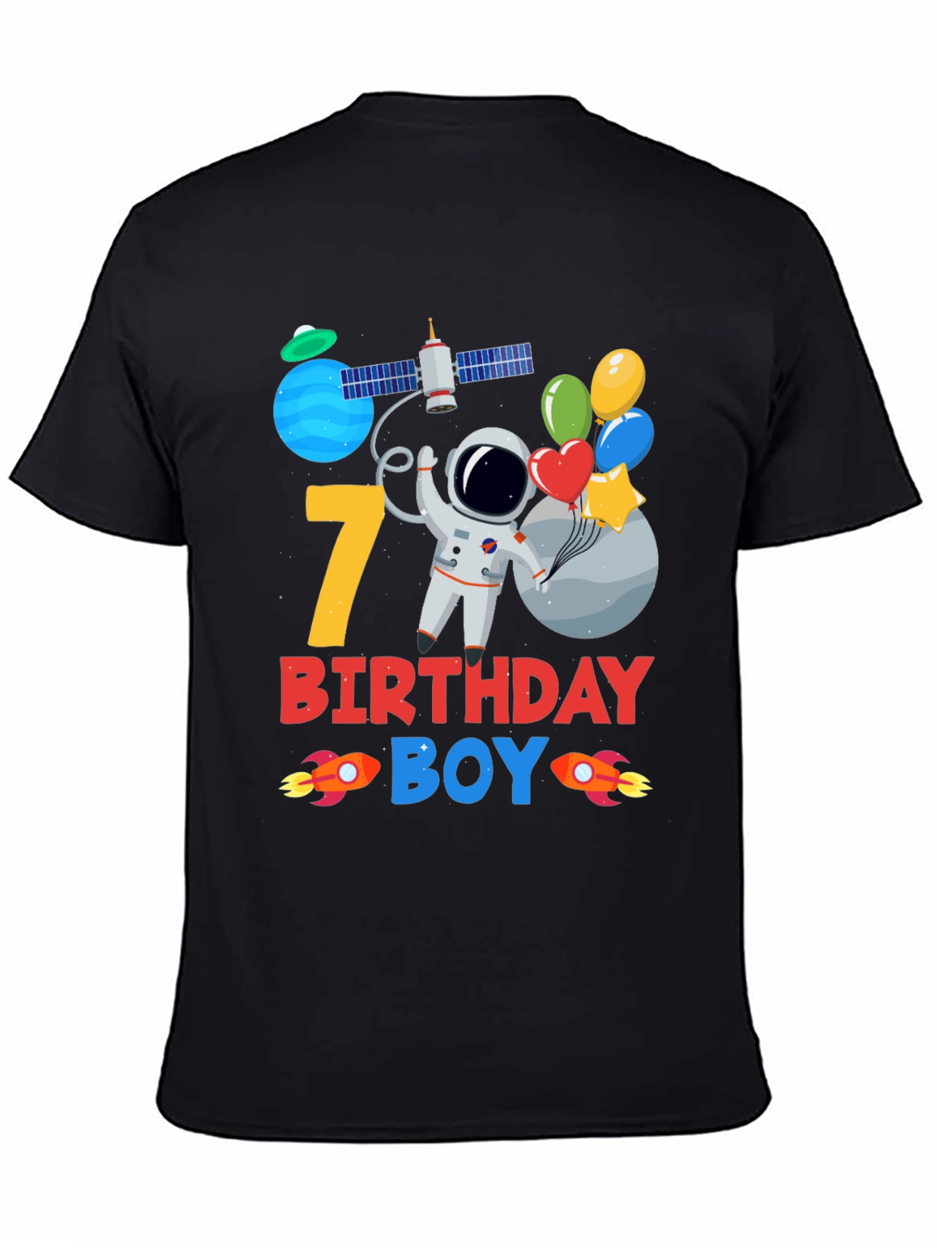 7th Birthday Boy Astronaut T-Shirt