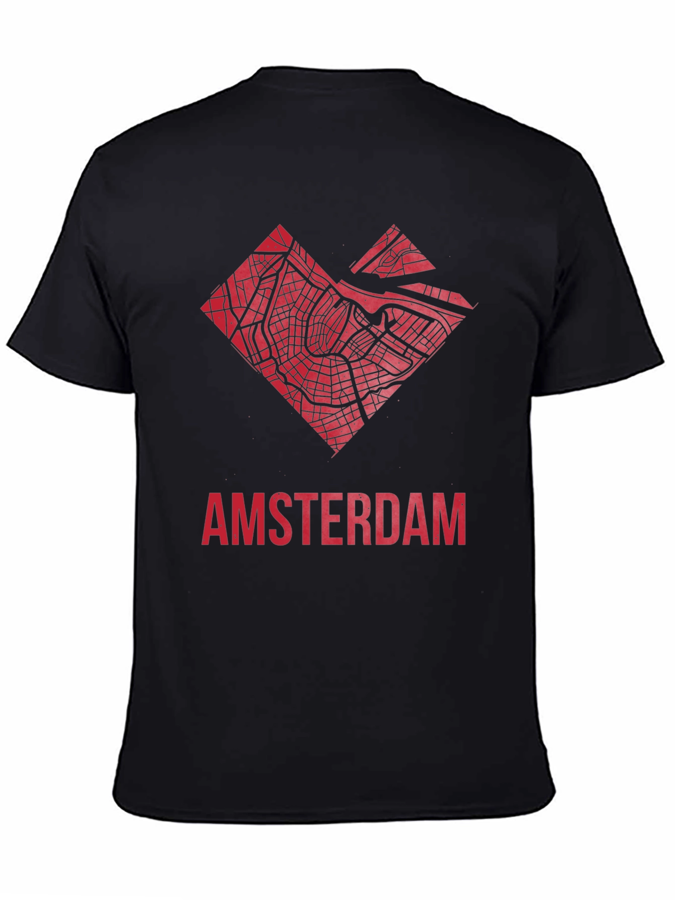 Amsterdam Map Graphic Tee - Heart Design