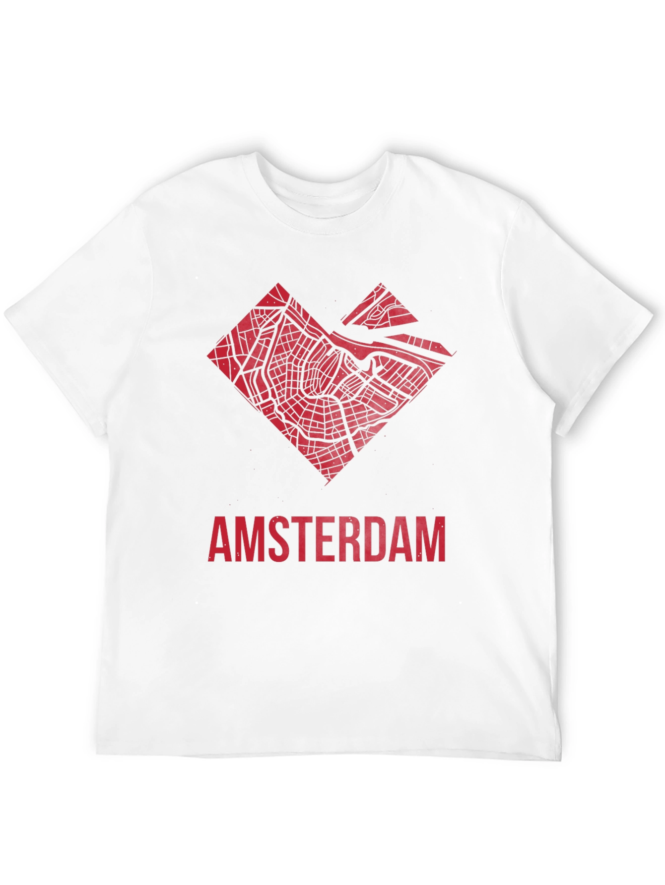Amsterdam Map Graphic Tee - Heart Design