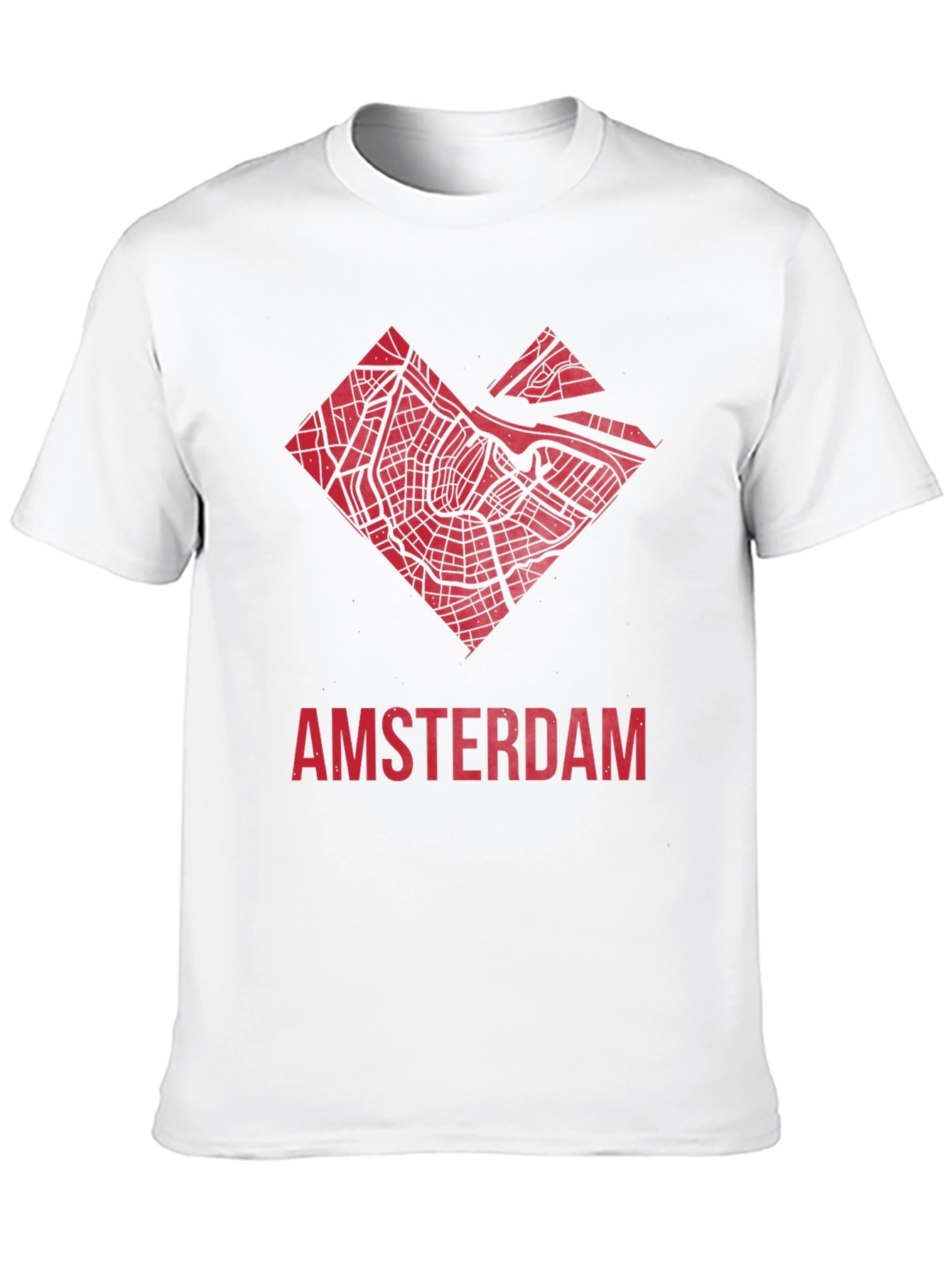Amsterdam Map Graphic Tee - Heart Design