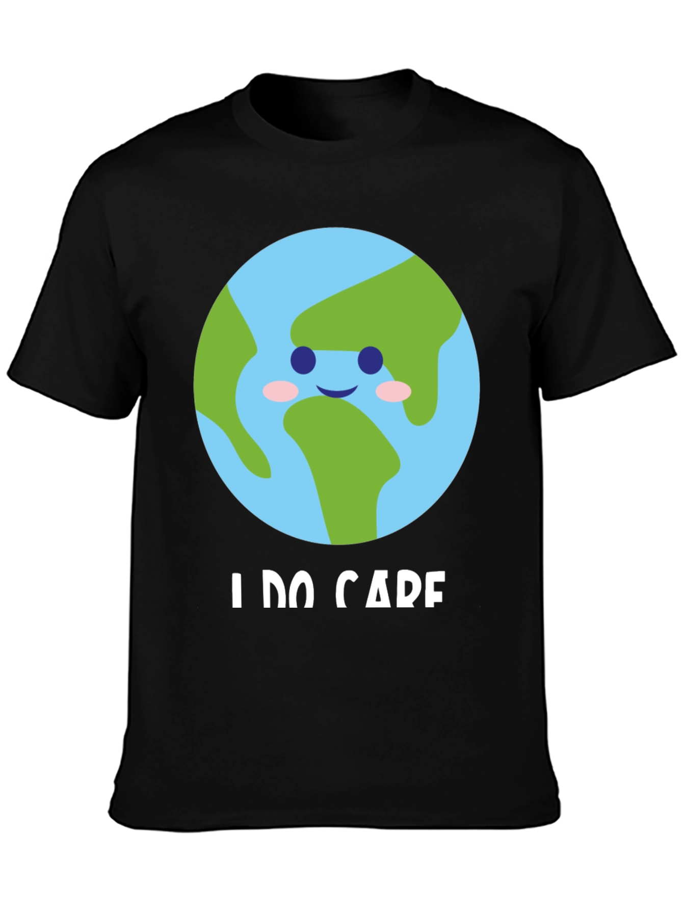 I Do Care Earth Graphic Tee -  Eco-Friendly Shirt
