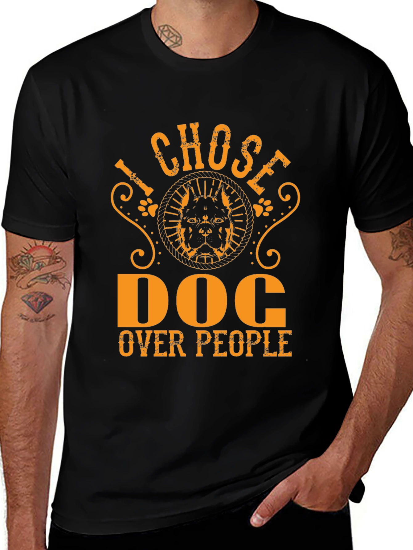 I Chose Dog Over People Graphic Tee
