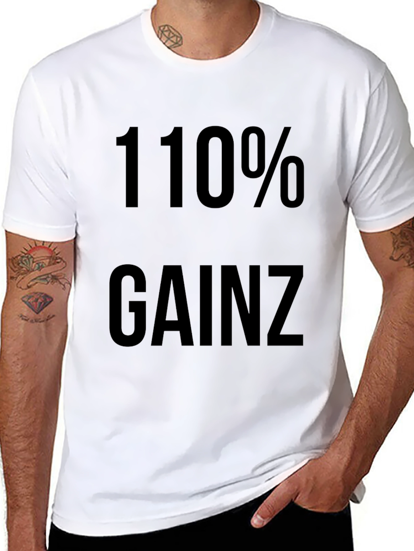 110% Gainz Graphic Tee - Black T-Shirt