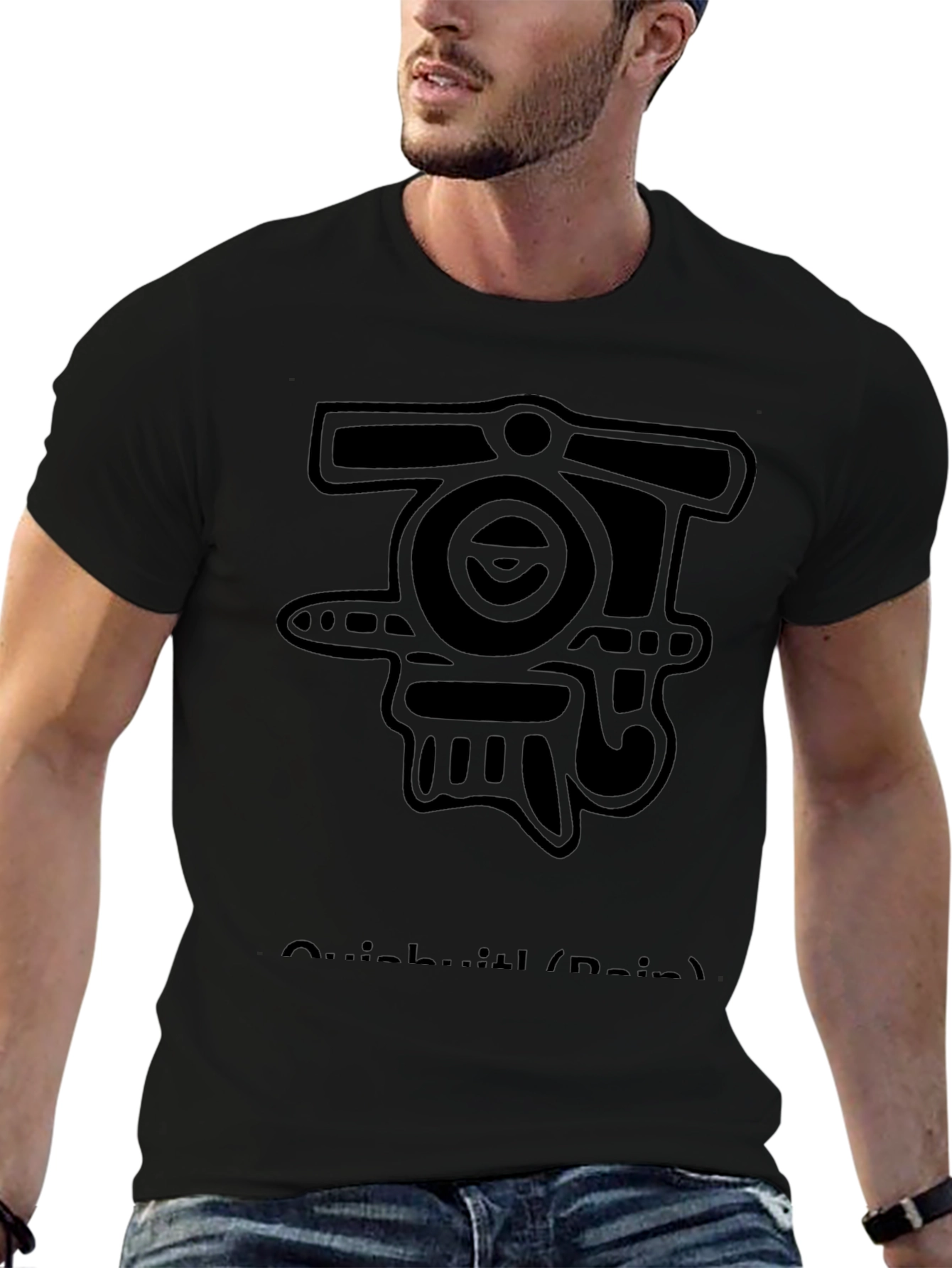 Abstract Graphic Black T-Shirt