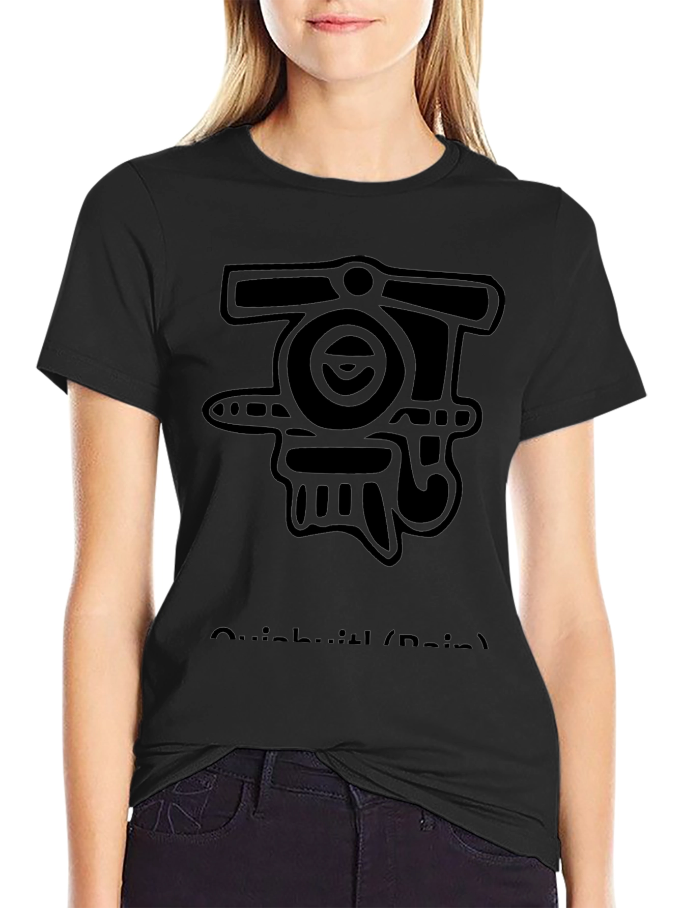 Abstract Graphic Black T-Shirt