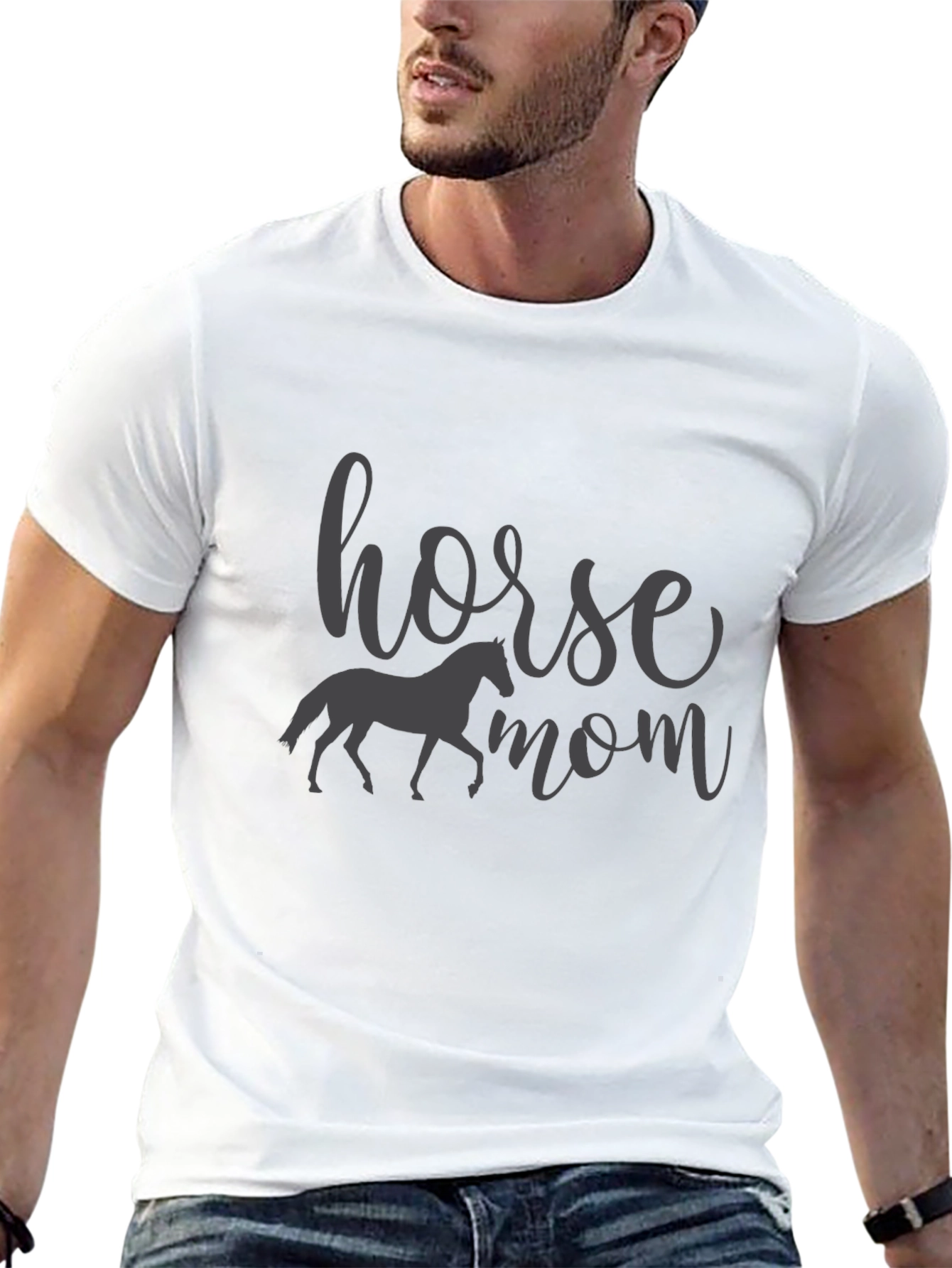Horse Mom Graphic T-Shirt - Equestrian Lover Tee