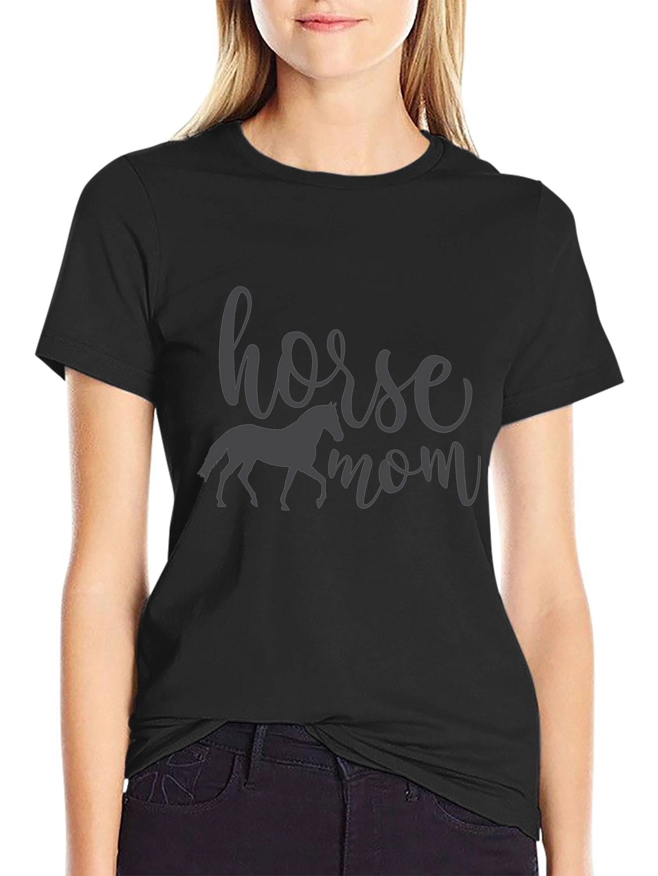 Horse Mom Graphic T-Shirt - Equestrian Lover Tee