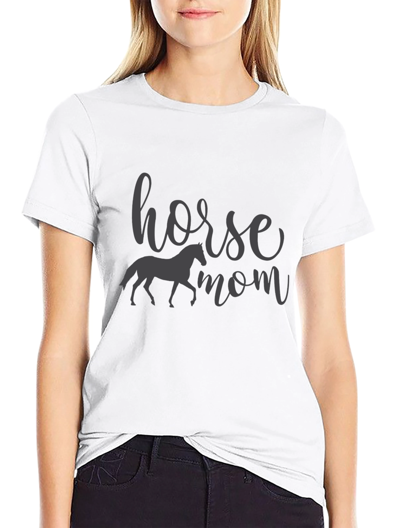 Horse Mom Graphic T-Shirt - Equestrian Lover Tee