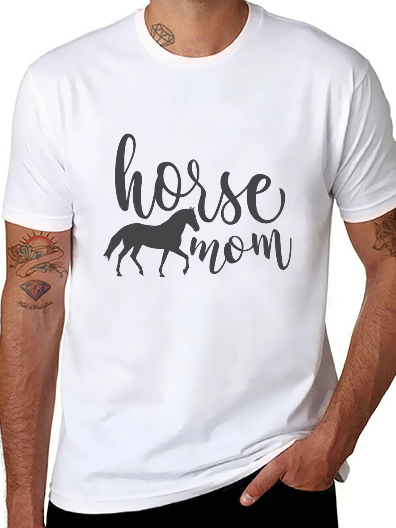 Horse Mom Graphic T-Shirt - Equestrian Lover Tee