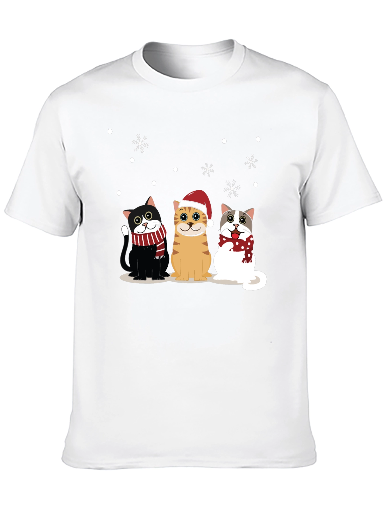Holiday Cats Black T-Shirt