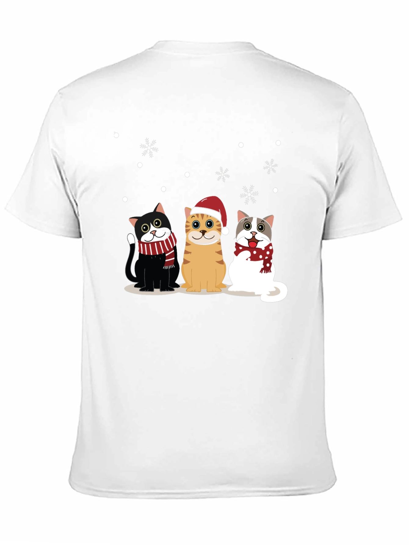 Holiday Cats Black T-Shirt