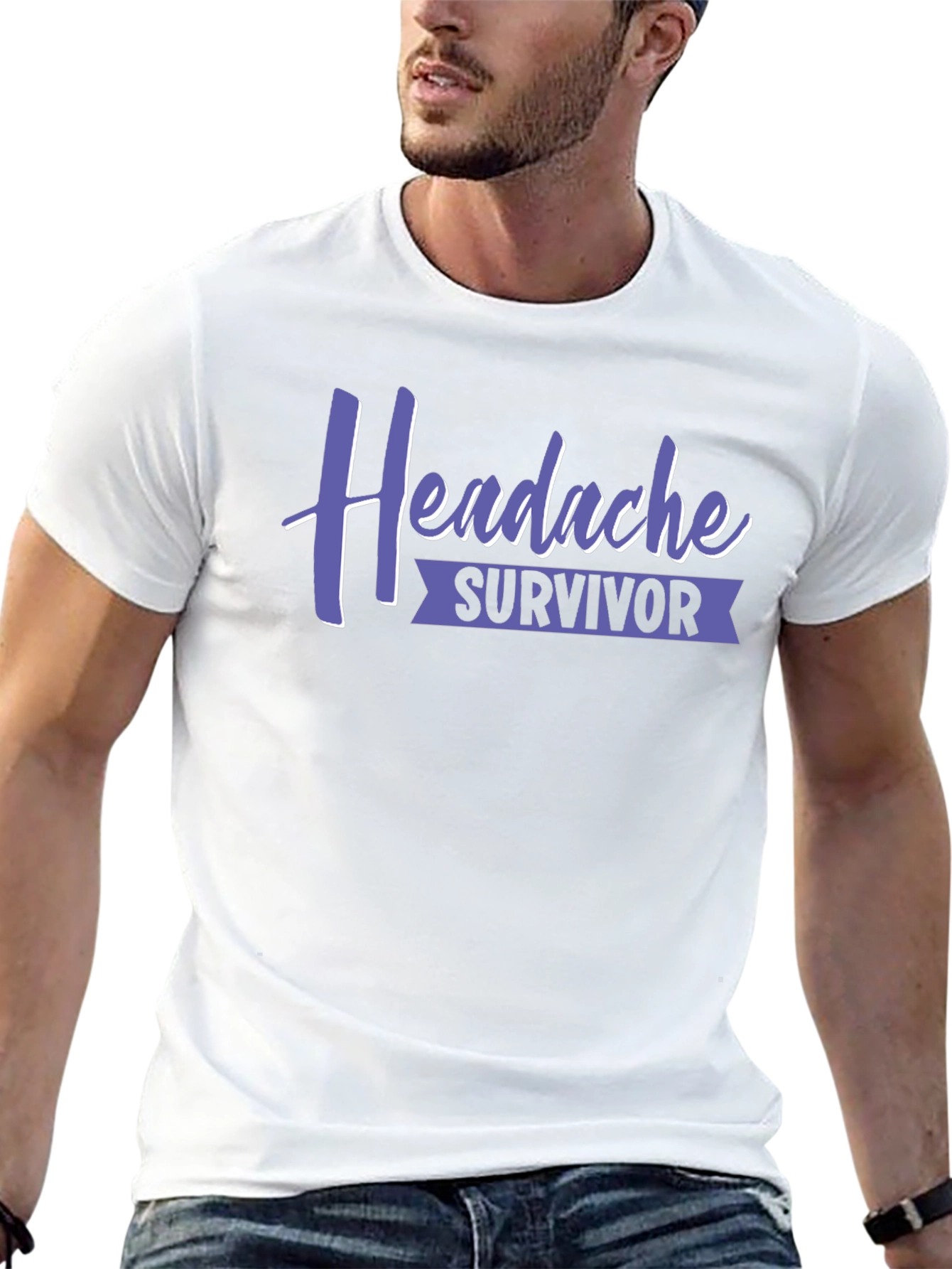 Headache Survivor Black Graphic Tee