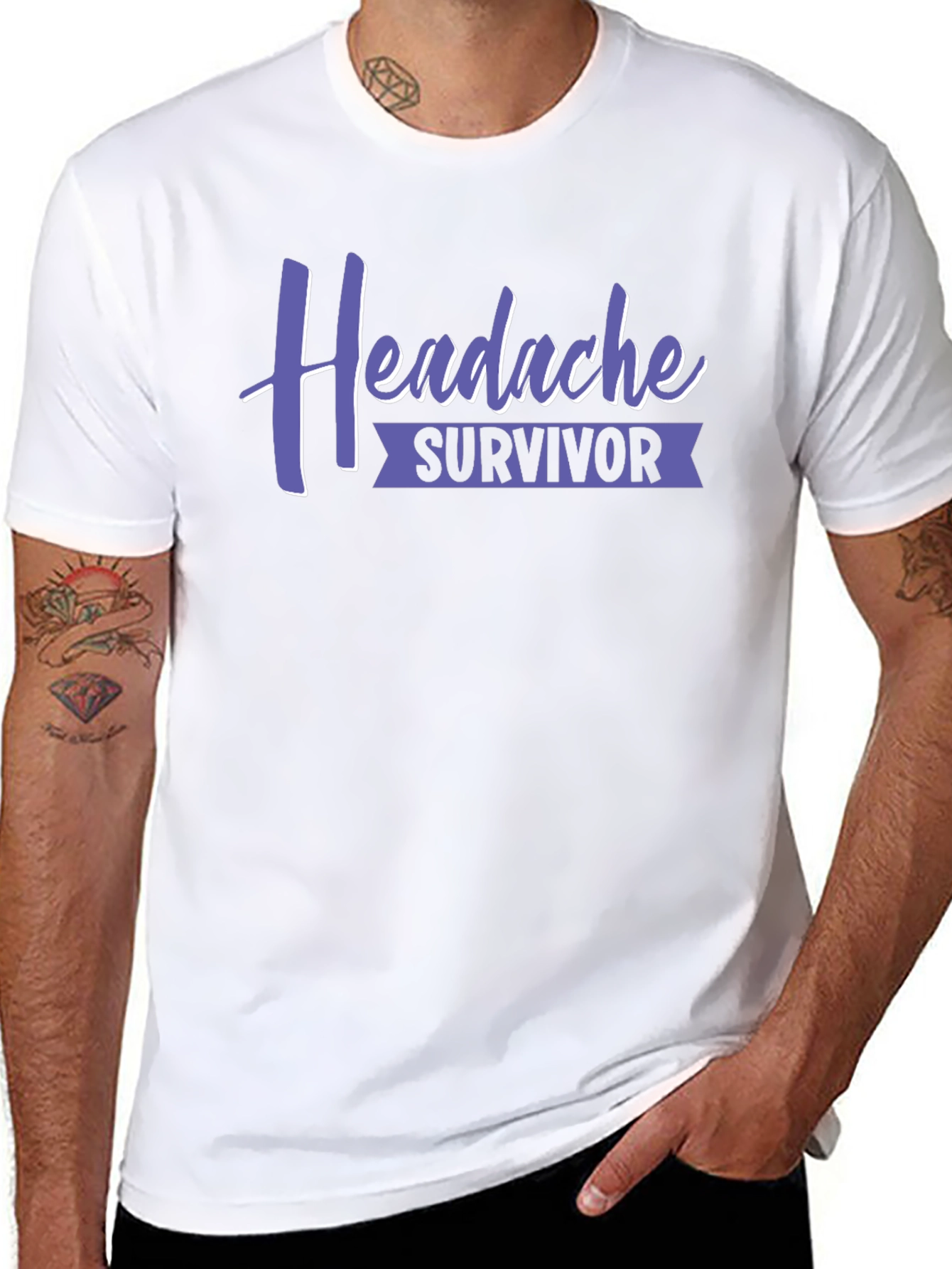 Headache Survivor Black Graphic Tee