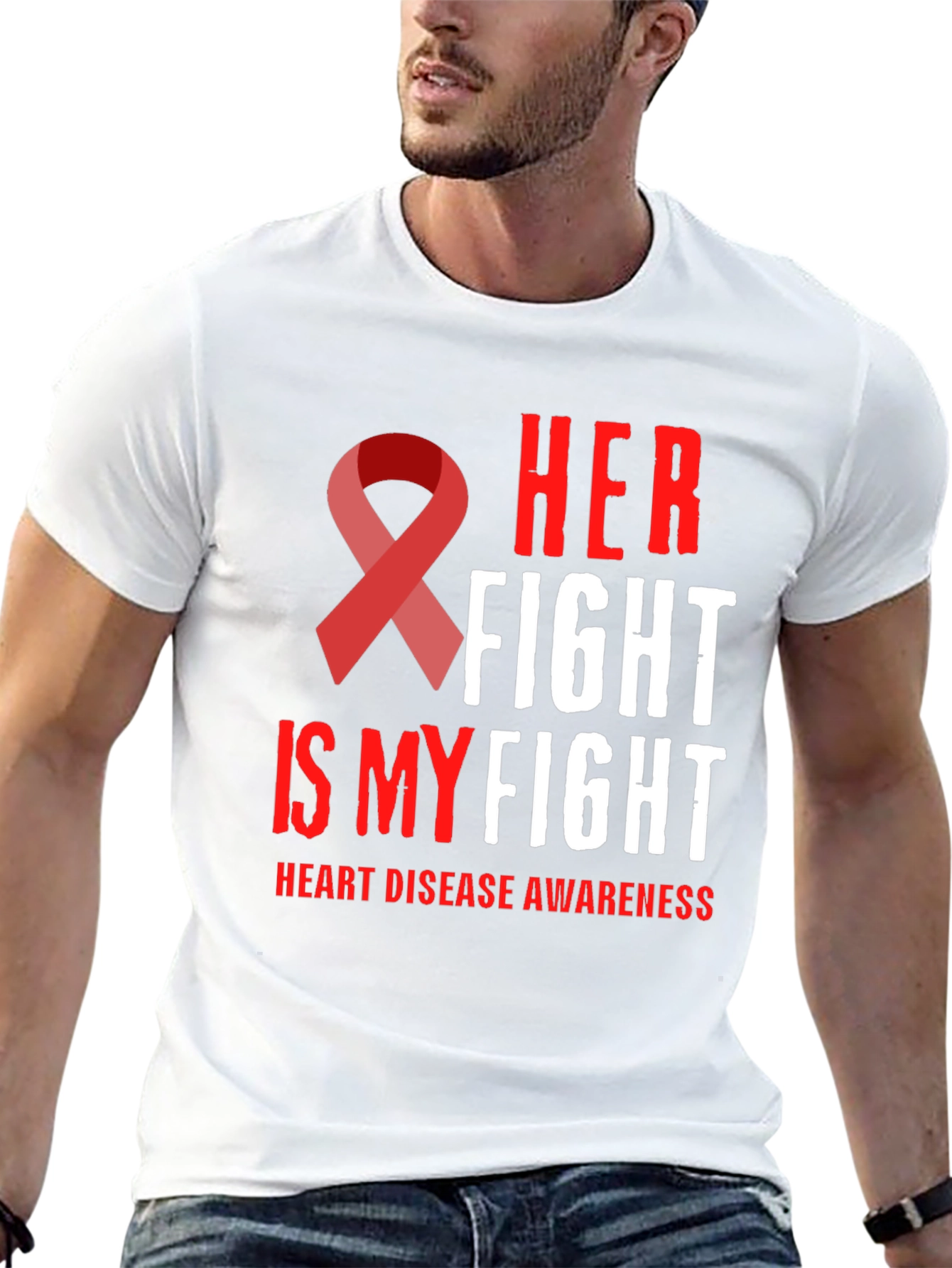 Her Fight Is My Fight Heart Disease Awareness T-Shirt
