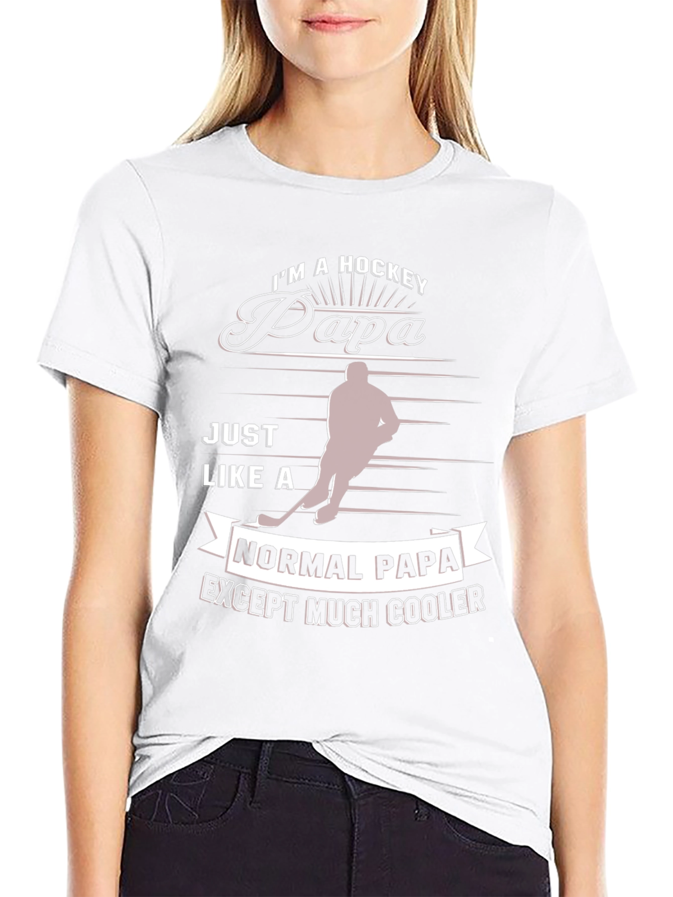 Hockey Papa T-Shirt - Cool Dad Tee