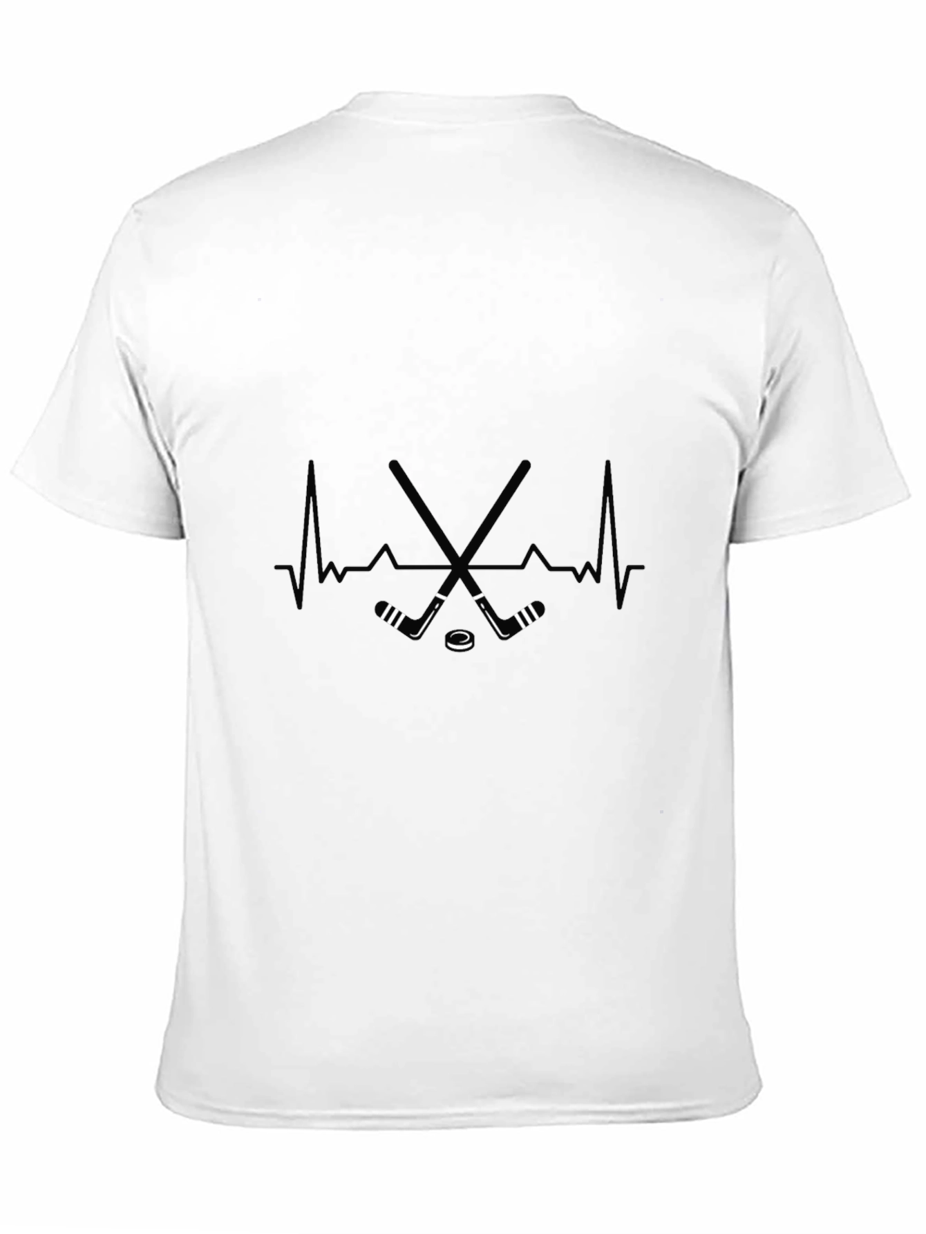 Hockey Heartbeat Graphic T-Shirt - Black