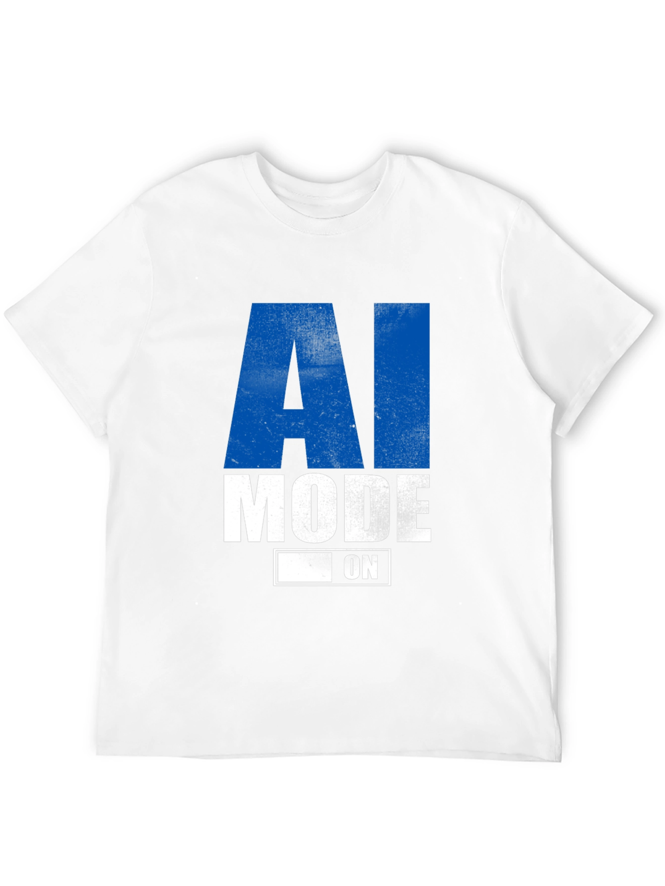 AI Mode On Graphic Tee - Black Casual T-Shirt