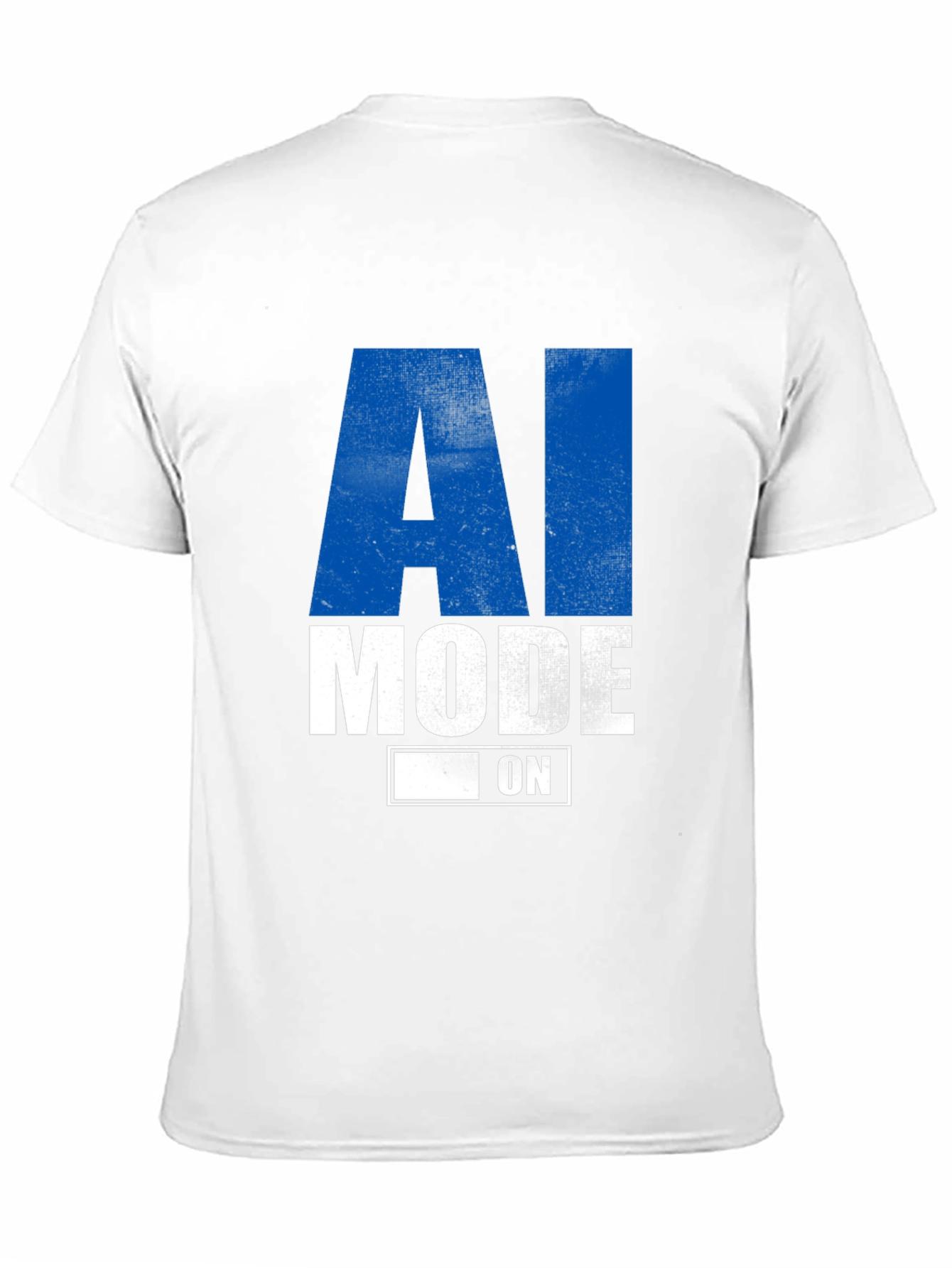 AI Mode On Graphic Tee - Black Casual T-Shirt