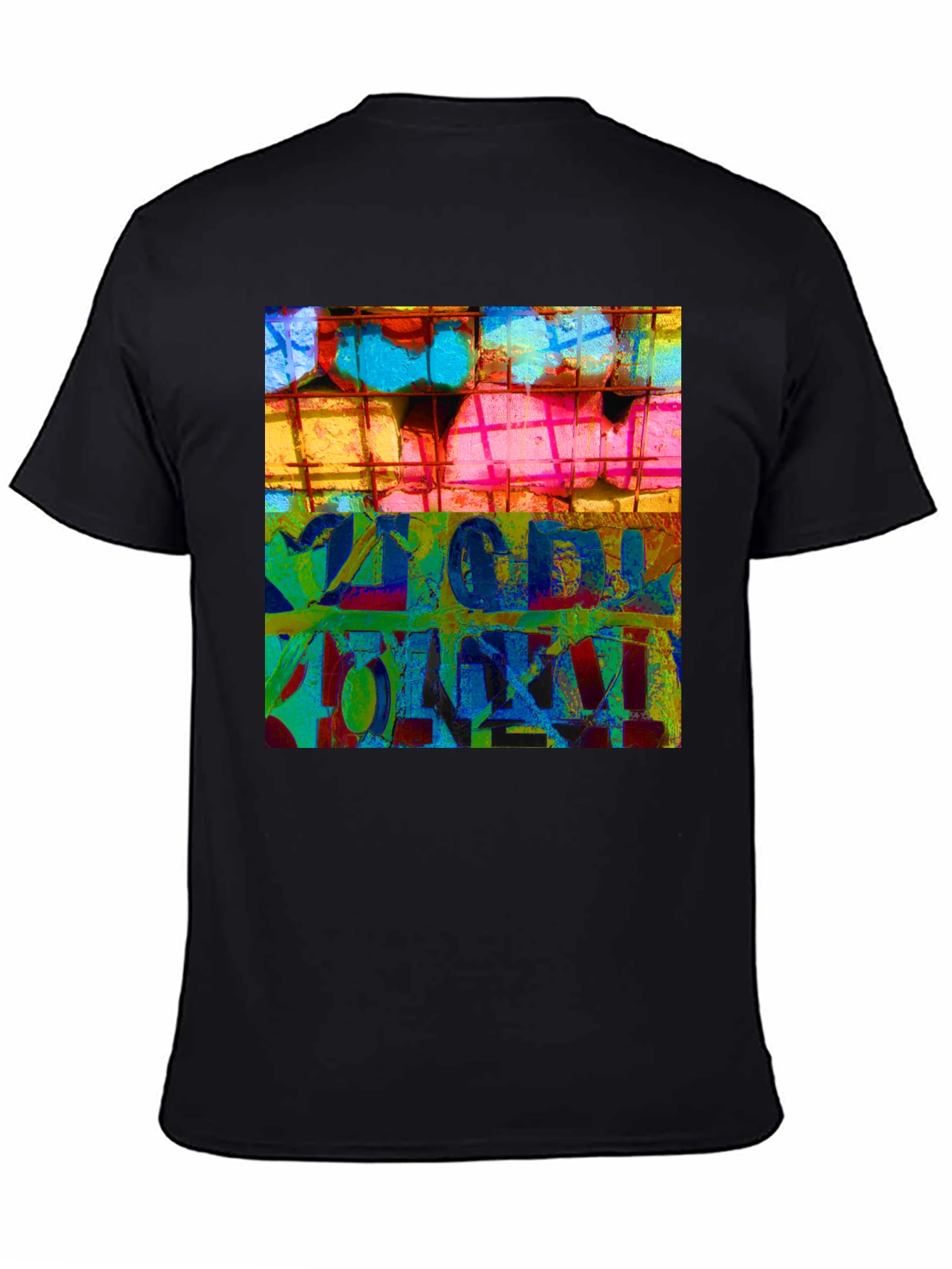 Abstract Graphic Print Crew Neck T-Shirt
