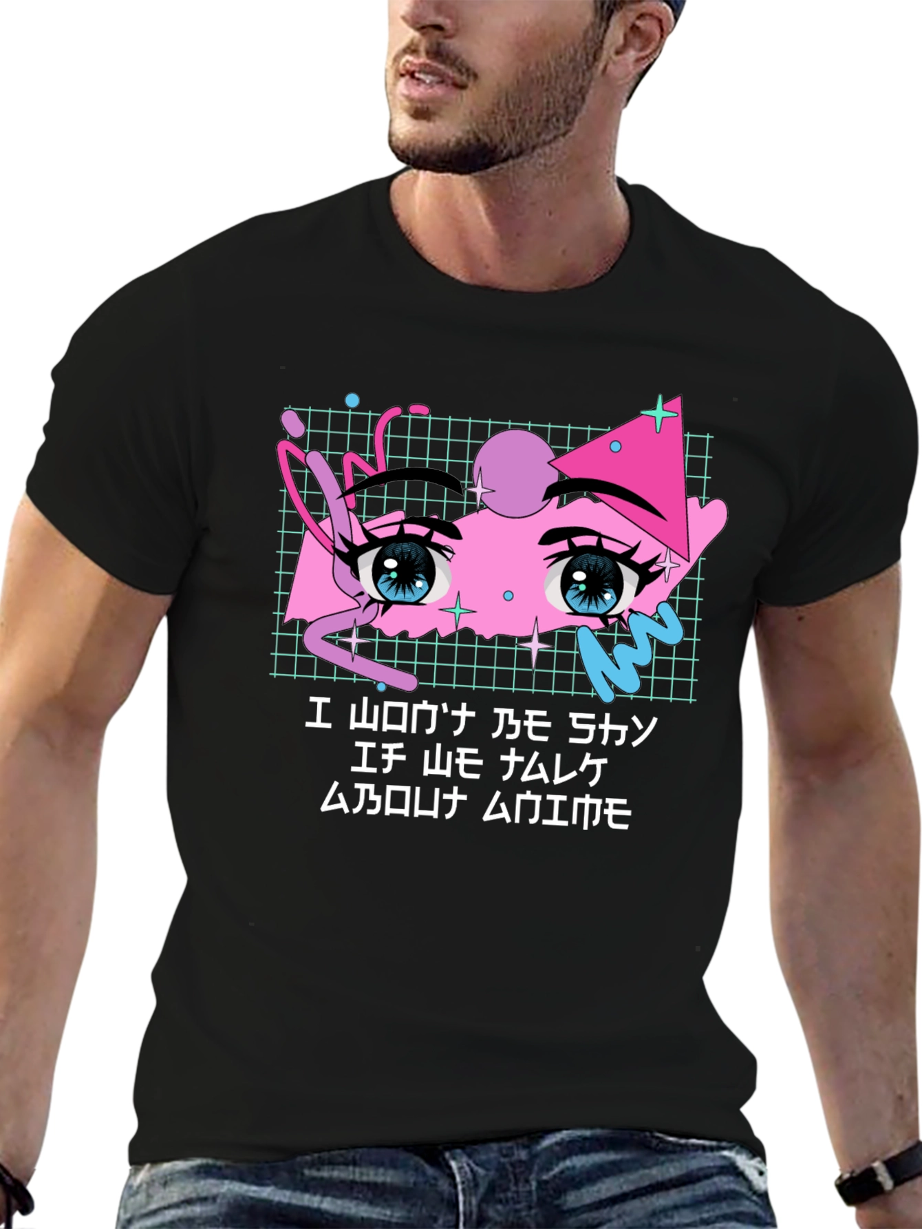 Anime Eye Black T-Shirt - Cool Graphic Tee