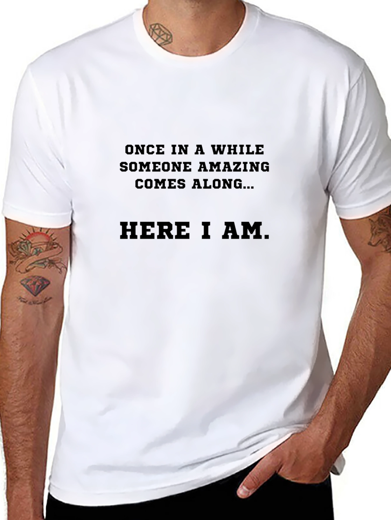 Humorous Here I Am Graphic Tee