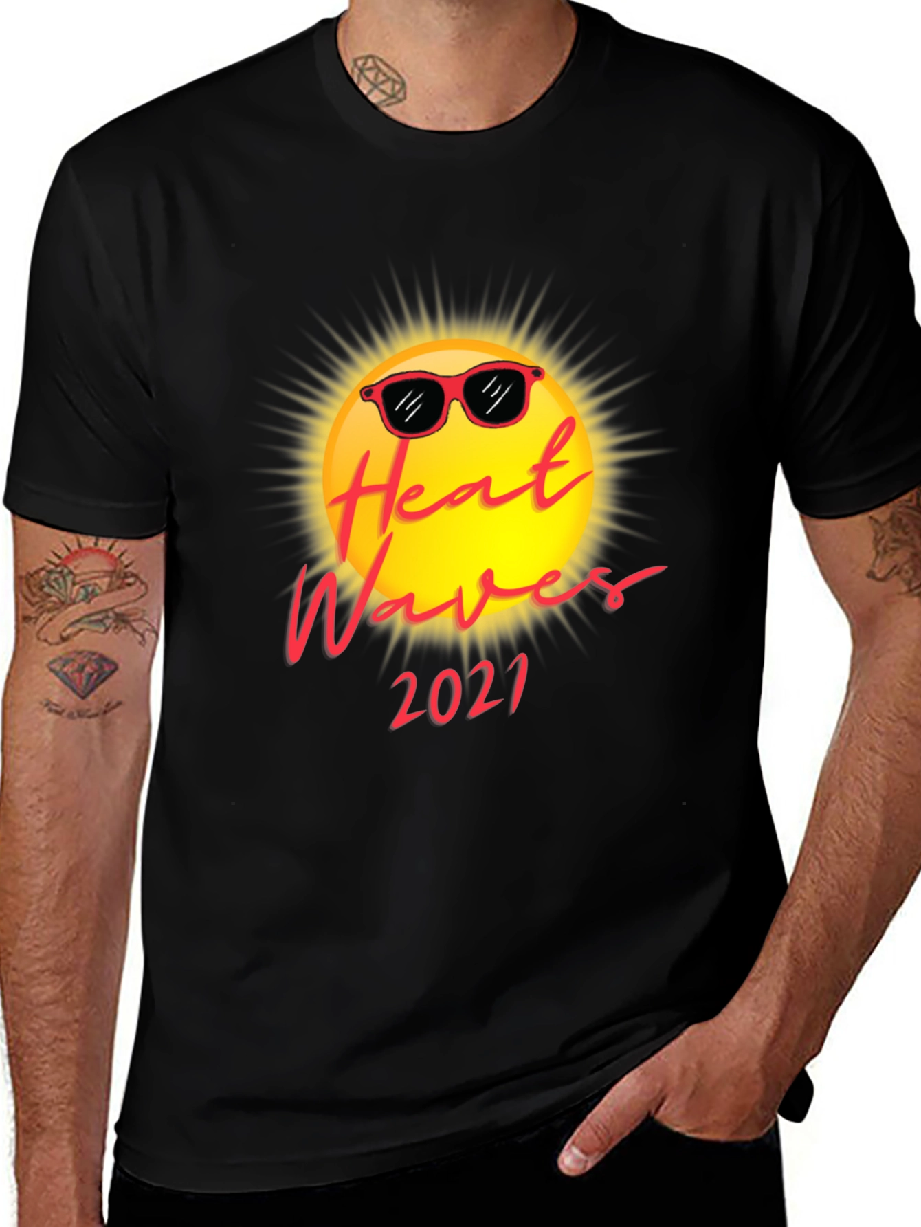 Heat Waves 2021 Black Graphic Tee