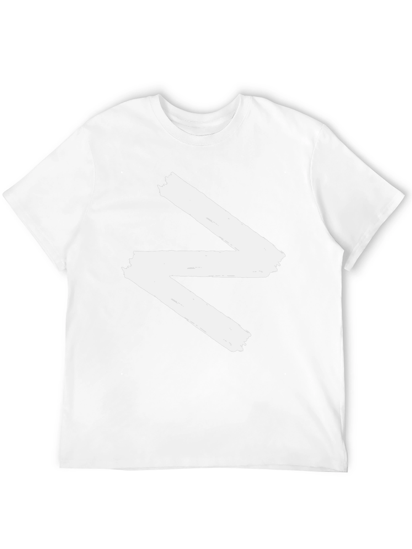 Abstract Zig-Zag Graphic Black T-Shirt