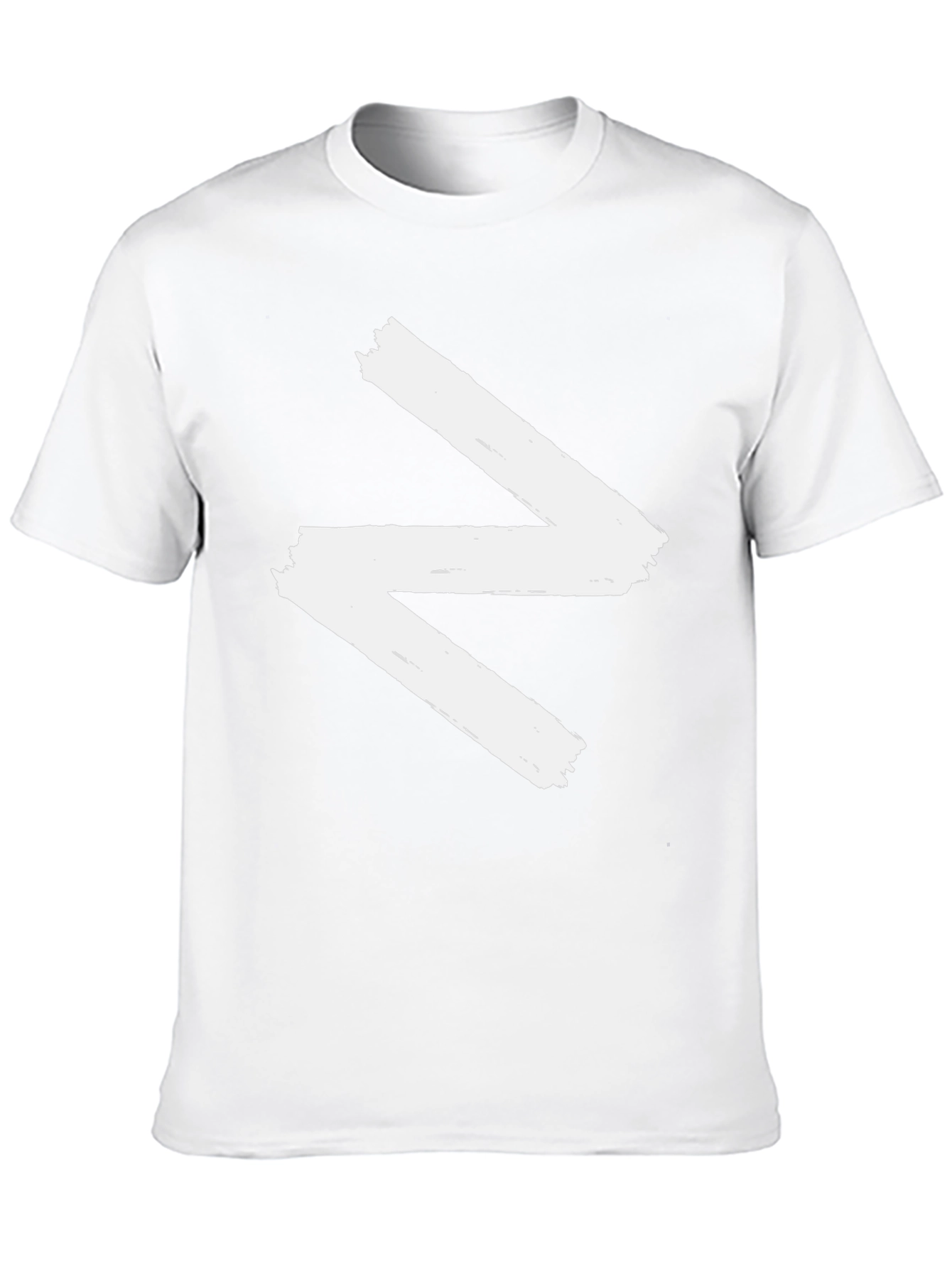 Abstract Zig-Zag Graphic Black T-Shirt