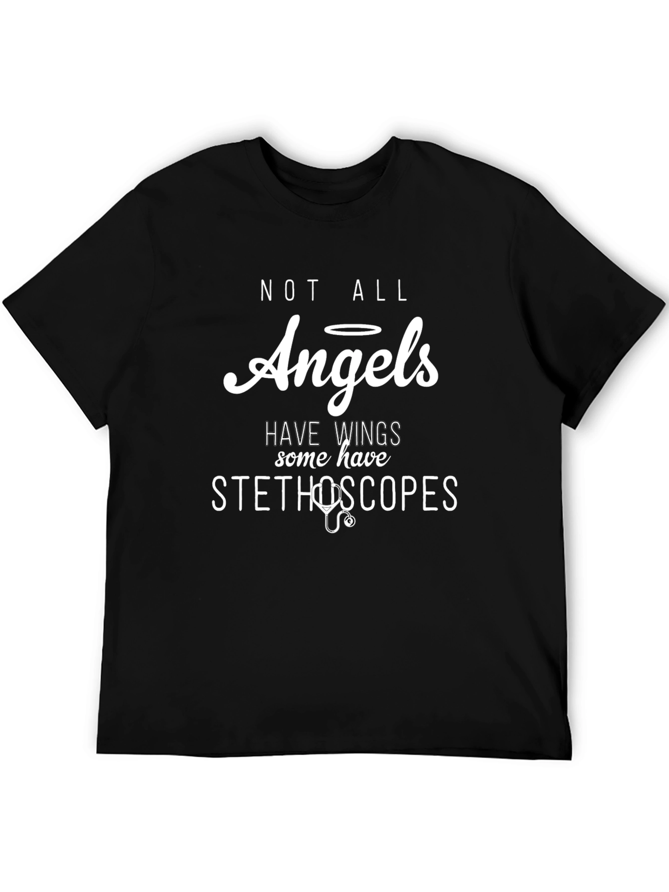 Angels With Stethoscopes Graphic Tee - Medical Hero Shirt