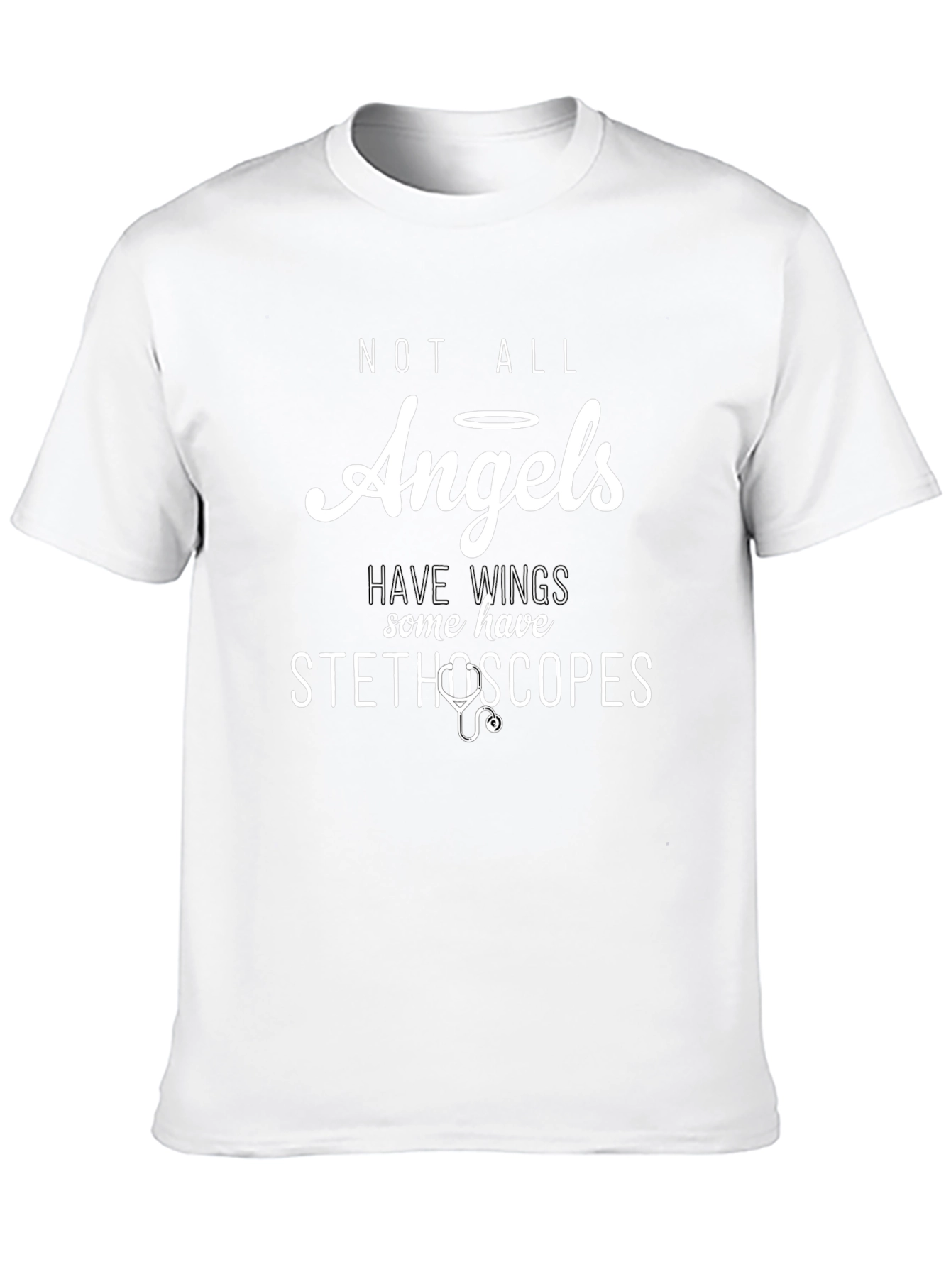 Angels With Stethoscopes Graphic Tee - Medical Hero Shirt