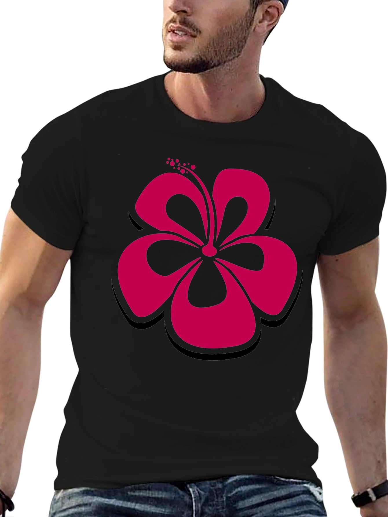 Hibiscus Flower Graphic Tee - Stylish Casual Wear