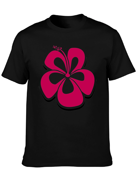Hibiscus Flower Graphic Tee - Stylish Casual Wear